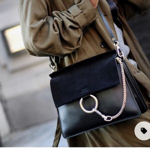 Chloe Large suede Faye bag